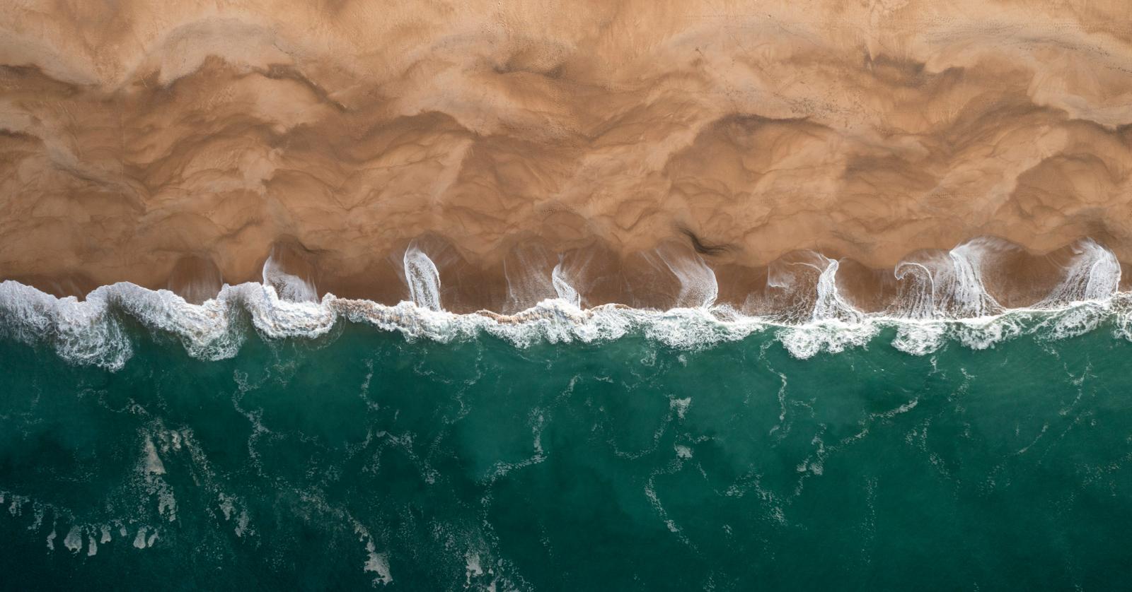 Aerial view of the sea beach